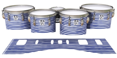 Ludwig Ultimate Series Tenor Drum Slips - Lateral Brush Strokes Navy Blue and White (Blue)