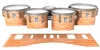 Ludwig Ultimate Series Tenor Drum Slips - Lateral Brush Strokes Orange and White (Orange)