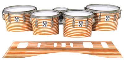 Ludwig Ultimate Series Tenor Drum Slips - Lateral Brush Strokes Orange and White (Orange)