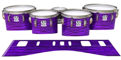 Ludwig Ultimate Series Tenor Drum Slips - Lateral Brush Strokes Purple and Black (Purple)