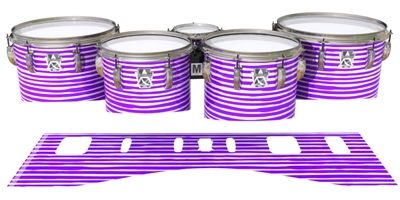 Ludwig Ultimate Series Tenor Drum Slips - Lateral Brush Strokes Purple and White (Purple)