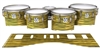 Ludwig Ultimate Series Tenor Drum Slips - Lateral Brush Strokes Yellow and Black (Yellow)