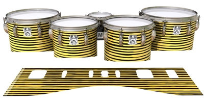 Ludwig Ultimate Series Tenor Drum Slips - Lateral Brush Strokes Yellow and Black (Yellow)