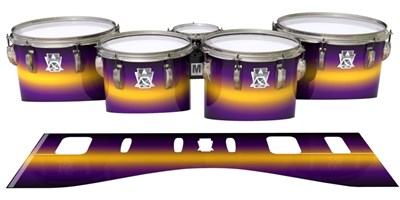 Ludwig Ultimate Series Tenor Drum Slips - Light Barrier Fade (Purple) (Yellow)