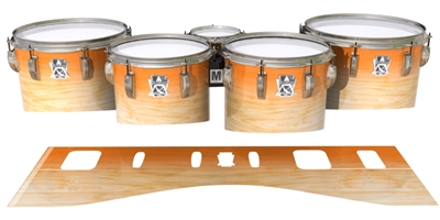 Ludwig Ultimate Series Tenor Drum Slips - Maple Woodgrain Orange Fade (Orange)