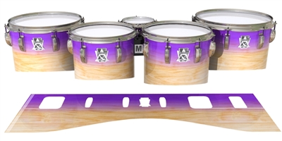 Ludwig Ultimate Series Tenor Drum Slips - Maple Woodgrain Purple Fade (Purple)