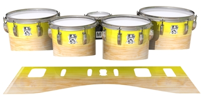 Ludwig Ultimate Series Tenor Drum Slips - Maple Woodgrain Yellow Fade (Yellow)