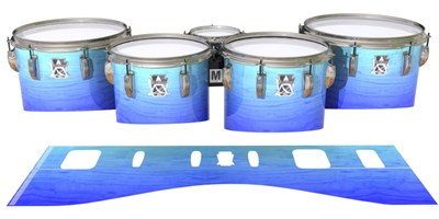 Ludwig Ultimate Series Tenor Drum Slips - Marine Maple Fade (Blue)