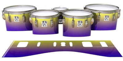 Ludwig Ultimate Series Tenor Drum Slips - Mystic Horizon (Purple) (Yellow)