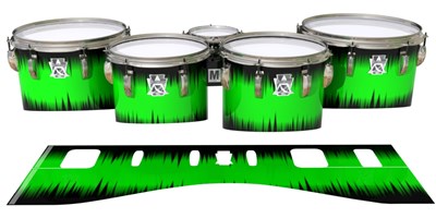 Ludwig Ultimate Series Tenor Drum Slips - Nightbreak (Green)
