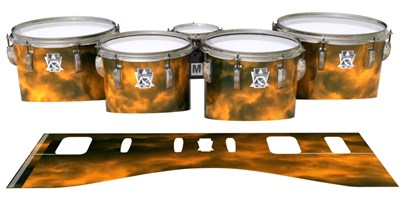 Ludwig Ultimate Series Tenor Drum Slips - Orange Smokey Clouds (Themed)