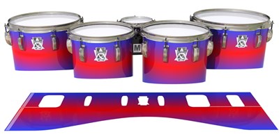 Ludwig Ultimate Series Tenor Drum Slips - Orion Fade (Blue) (Red)
