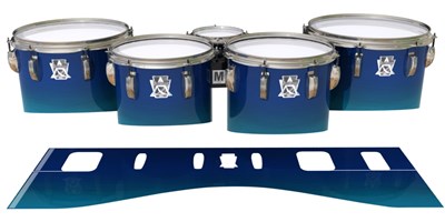 Ludwig Ultimate Series Tenor Drum Slips - Pacific Fade (Blue) (Aqua)