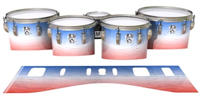 Ludwig Ultimate Series Tenor Drum Slips - Patriotic Maple Fade (Red) (Blue)