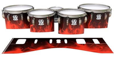 Ludwig Ultimate Series Tenor Drum Slips - Red Flames (Themed)