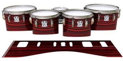 Ludwig Ultimate Series Tenor Drum Slips - Red Horizon Stripes (Red)