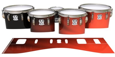 Ludwig Ultimate Series Tenor Drum Slips - Red Light Rays (Themed)