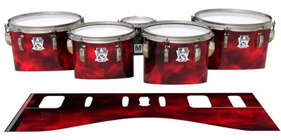 Ludwig Ultimate Series Tenor Drum Slips - Red Smokey Clouds (Themed)