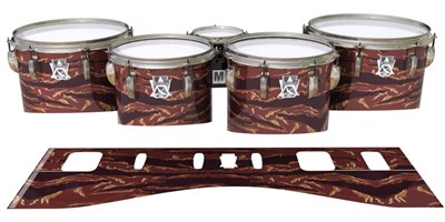 Ludwig Ultimate Series Tenor Drum Slips - Sabertooth Tiger Camouflage (Red)