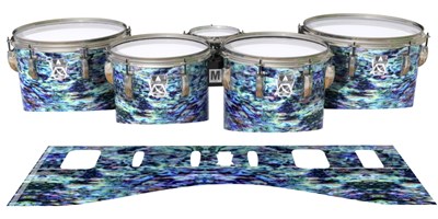 Ludwig Ultimate Series Tenor Drum Slips - Seabed Abalone (Blue) (Aqua)