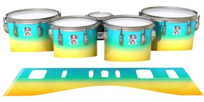 Ludwig Ultimate Series Tenor Drum Slips - Set Sail (Aqua) (Yellow)