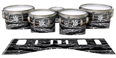 Ludwig Ultimate Series Tenor Drum Slips - Stealth Tiger Camouflage (Neutral)