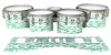 Ludwig Ultimate Series Tenor Drum Slips - Wave Brush Strokes Green and White (Green)