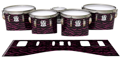 Ludwig Ultimate Series Tenor Drum Slips - Wave Brush Strokes Maroon and Black (Red)