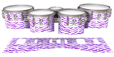 Ludwig Ultimate Series Tenor Drum Slips - Wave Brush Strokes Purple and White (Purple)