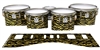 Ludwig Ultimate Series Tenor Drum Slips - Wave Brush Strokes Yellow and Black (Yellow)