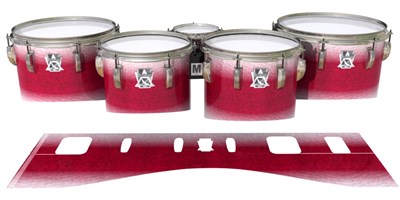 Ludwig Ultimate Series Tenor Drum Slips - Wicked White Ruby (Red) (Pink)