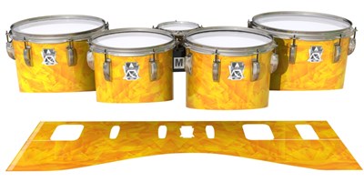 Ludwig Ultimate Series Tenor Drum Slips - Yellow Cosmic Glass (Yellow) (Orange)