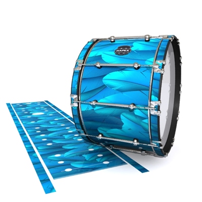 Mapex Quantum Bass Drum Slip - Blue Feathers (Themed)