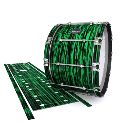 Mapex Quantum Bass Drum Slip - Chaos Brush Strokes Green and Black (Green)