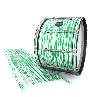 Mapex Quantum Bass Drum Slip - Chaos Brush Strokes Green and White (Green)