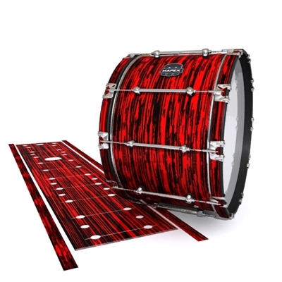 Mapex Quantum Bass Drum Slip - Chaos Brush Strokes Red and Black (Red)