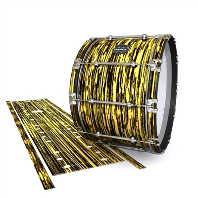 Mapex Quantum Bass Drum Slip - Chaos Brush Strokes Yellow and Black (Yellow)