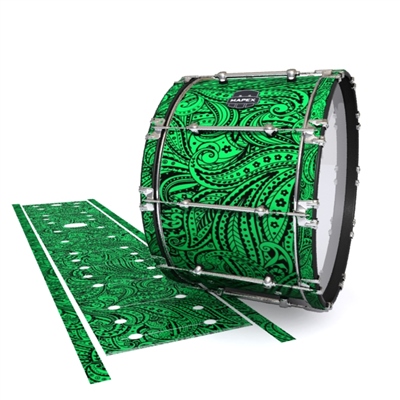 Mapex Quantum Bass Drum Slip - Dark Green Paisley (Themed)