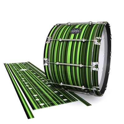 Mapex Quantum Bass Drum Slip - Green Horizon Stripes (Green)