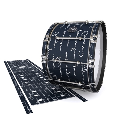 Mapex Quantum Bass Drum Slip - Illegible Script on Black (Themed)