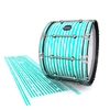 Mapex Quantum Bass Drum Slip - Lateral Brush Strokes Aqua and White (Green) (Blue)