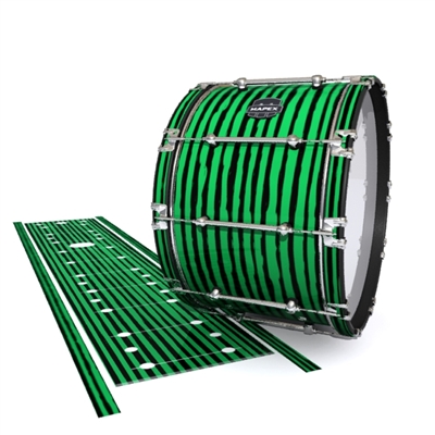 Mapex Quantum Bass Drum Slip - Lateral Brush Strokes Green and Black (Green)