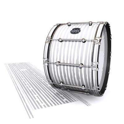 Mapex Quantum Bass Drum Slip - Lateral Brush Strokes Grey and White (Neutral)