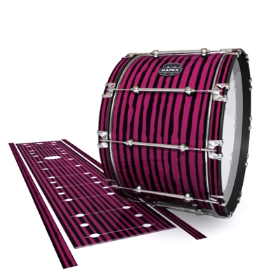Mapex Quantum Bass Drum Slip - Lateral Brush Strokes Maroon and Black (Red)