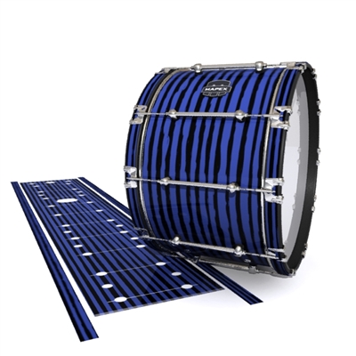 Mapex Quantum Bass Drum Slip - Lateral Brush Strokes Navy Blue and Black (Blue)