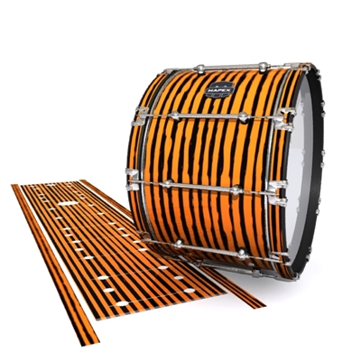 Mapex Quantum Bass Drum Slip - Lateral Brush Strokes Orange and Black (Orange)