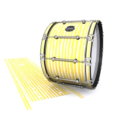Mapex Quantum Bass Drum Slip - Lateral Brush Strokes Yellow and White (Yellow)