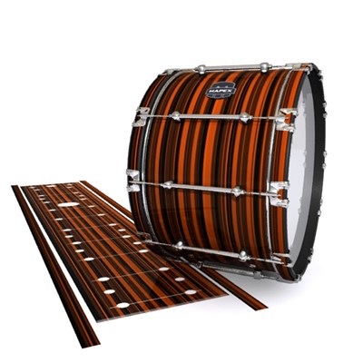 Mapex Quantum Bass Drum Slip - Orange Horizon Stripes (Orange)