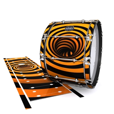 Mapex Quantum Bass Drum Slip - Orange Vortex Illusion (Themed)2