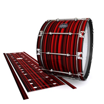 Mapex Quantum Bass Drum Slip - Red Horizon Stripes (Red)